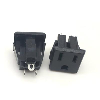 China 15A 250V AC Power Plastic Inlet Push In To Plug In Wall Socket 3pin Female AC Outlet Industrial Socket for sale