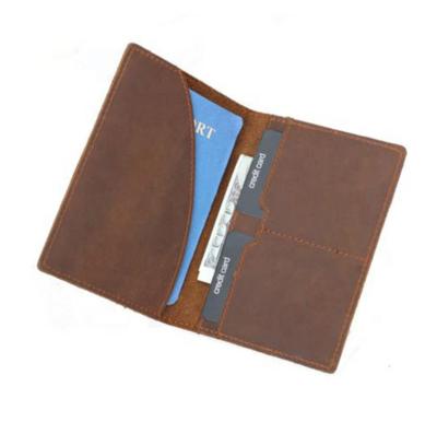 China Custom Leather Notebook High Quality Diary Hardcover Book Passport Holder Leather Passport Holder for sale