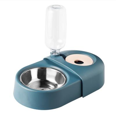 China Automatic Pet Bowl Dog Food Feeder Pet Drinking Water Dispenser Raised Pet Food Bowls for sale