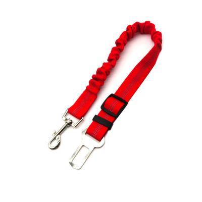 China Padded Adjustable Pet Seat Belt for Vehicle Pet Nylon Safety Elastic and Reflective Seat Belt for sale