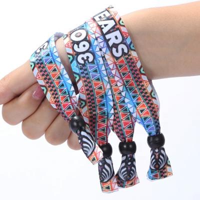 China Polyester Personalized Wristband Sublimation Printing With Logo Custom Wristbands For Celebration for sale