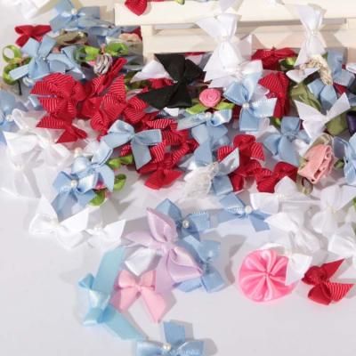 China Cheap wholesale polyester clothes fashion accessories satin grosgrain organza mini ribbon bows for sale for sale