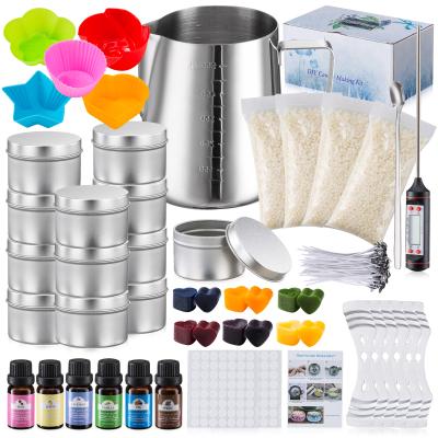 China Soy Candle Wax Kit Candle Making Kit With Gift Boxes Supplies Candle Mould Diy à venda