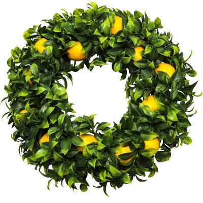 Китай Latest Design PVC Artificial Lemon Beautiful Spring Wreath for Indoor and Outdoor продается