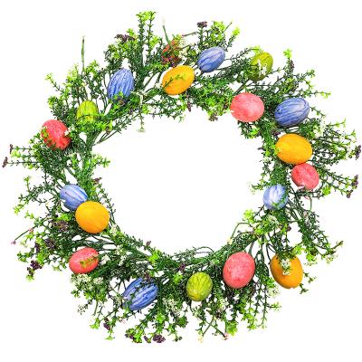 China High Quality Artificial Easter Duck Eggs and Flowers Easter Wreath for Front Door Decoration for sale