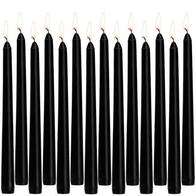 China Cheap Price Household Paraffin Wax Black Tapper Dinner Candle for sale