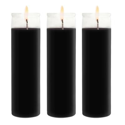 Китай 19.2Oz-7Days Burning-100%Vegetable Oil-100% Cutton Wick Large Recyclable Glass Jar Unscented Eco-friendly Black Wax Candle продается