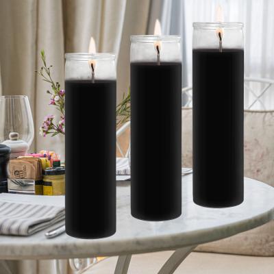 China Amazon Hot Wholesale Large Glass Jar Candle of 19.2Oz-3Packs Black Soy Wax Candle Custom Candle Set for sale