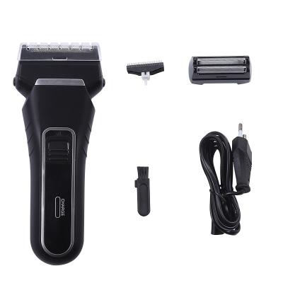 China Triple Blade Digital Display Electric Shaver USB Body Smart Battery Time Charging Rechargeable Face for sale