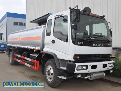 China 20 CBM ISUZU Fuel Tanker Truck Stainless Steel Petroleum Tanker Truck for sale