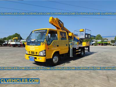 China ISUZU 600P 130hp Telescopic Bucket Truck 21m Manlift 1200*600*1100 for sale