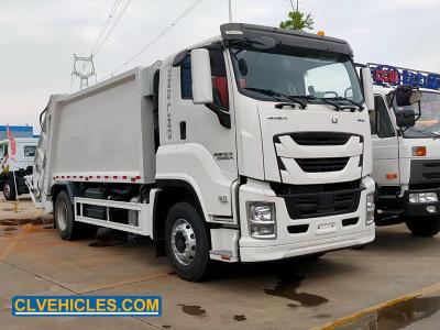 China ISUZU GIGA 4x2 380hp 14CBM Compressed Garbage Compactor Truck for sale