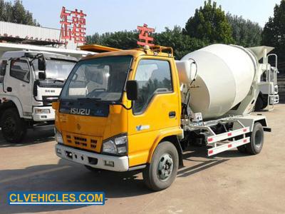 China ISUZU 600P 3CBM Concrete Mixer Truck Using for Concrete Mixing Plant for sale