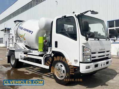 China ISUZU Light Duty Concrete Mixer Truck 4CBM Capacity With Standard Cab for sale