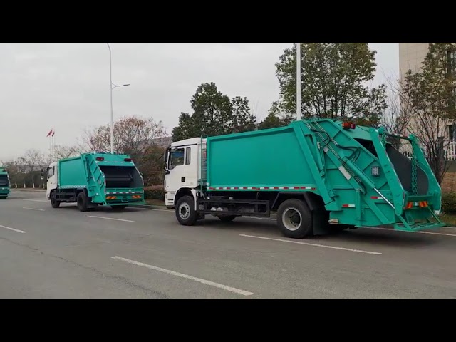 3 units of Compactor garbage truck with different brand chassises