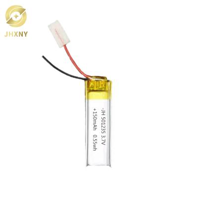 China Consumer electronics low price 3.7V lipo 501235 150mah 170mah Li-ion polymer rechargeable battery with wires for consumer electronics for sale