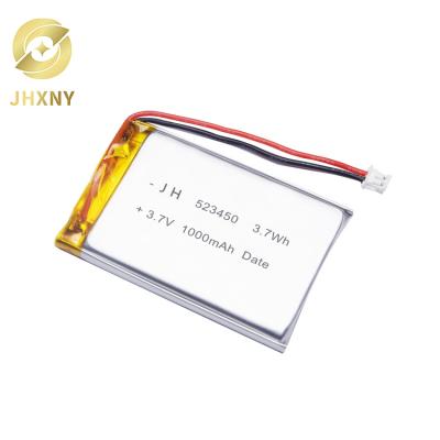 China Consumer electronics low price 1000mah lithium polymer 3.7v lipo 523450 rechargeable 503450 battery with CE for sale