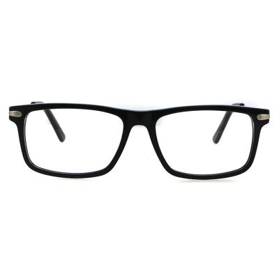 China For Retro Rectangle Reading Glass Anti Hot Sell Acetate Metal Hinge Blue Light Blocking Mens Designer Eyeglasses for sale