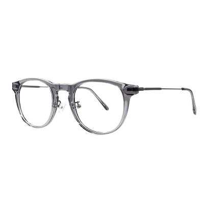 China Economical Classic Shaped Women Eye Glasses New Arrival Fashion Custom Women Round Clear Acetate Eyeglass Optical Glasses for sale