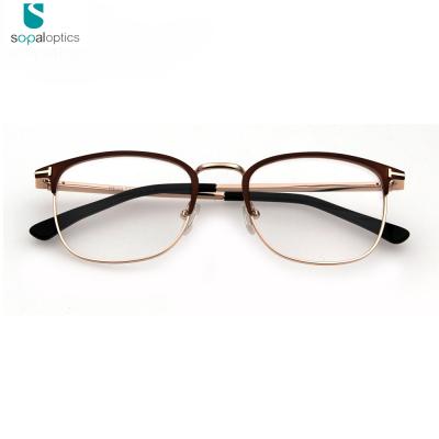 China Classic Shape Economical Women Eye Glasses Metal Men Women Optical Eyewear Frame Glasses New Model for sale