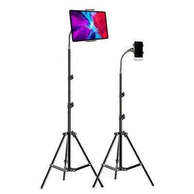 China Hot Selling Adjustable Arm Stand Laptop Tripod Floor Stand 1.6M Long For iPad Mobile Phone Live Disc for sale