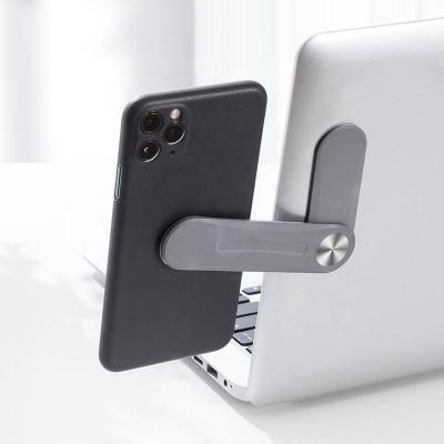 China Magnetic Adjustable Aluminum Metal Phone Holder Laptop Stick Side Mount Magnet Mobile Phone Holder Stand for sale