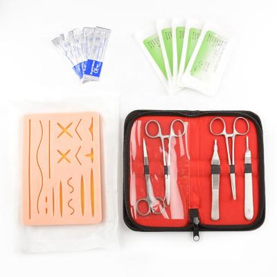 China Skin Like Silicone Suture Practice Material Kit for Nursing School Medical Students Surgical Suture Training with Suture Pad for sale