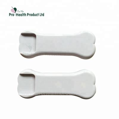 China Stationery Plastic Products Plastic Dog Bone Shaped Paper Clip Box for sale