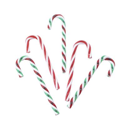 China Bulk 6pcs Cute New Year Christmas Decoration Plastic Candy Canes Christmas Tree Hanging Supplies for sale