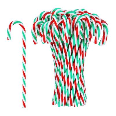 China 6pcs Cute New Year Christmas Tree Hanging Decoration Supplies Plastic Candy Canes for sale