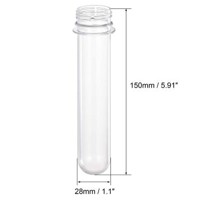 China Recyclable In Stock Amazon Hot Sale 60ml Plastic Test Tubes With Screw Cap Head for sale