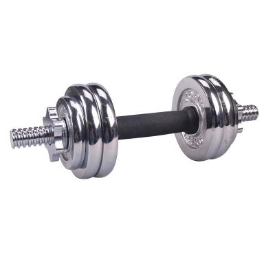 China Durable Multi Adjustable Strength Training Gym 20KG Chrome Dumbbell Set for sale