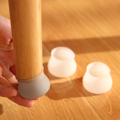 China Sustainable Use Practical Mute Non-slip Thickened Chair Leg Protector Silicone Furniture Protector Foot Covers for sale