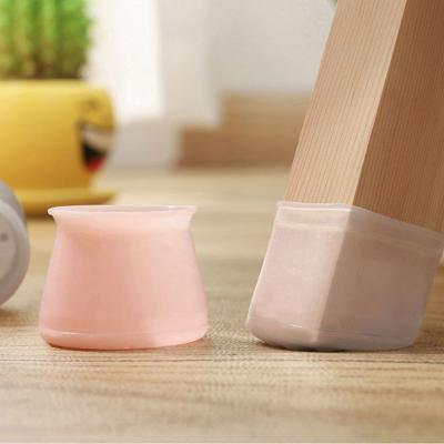 China Sustainable Use Practical Mute Non-Slip Thickened Chair Leg Protector Silicone Furniture Protector Covers for sale