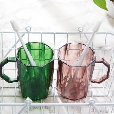 China Sustainable Nordic creative household bathroom wash cup set couple mouth plastic single cups for sale