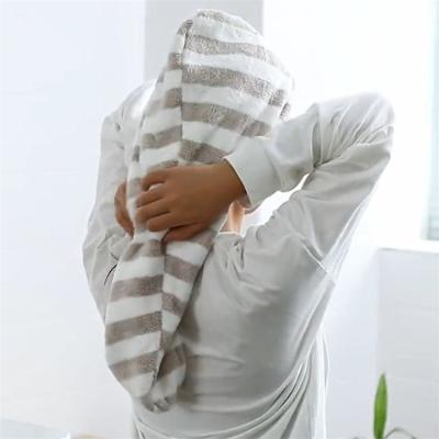 China Wholesale Viable Women's Bathroom Coral Fleece Towel Quick Absorbent Hair Towel for sale