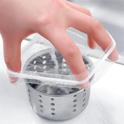 China 100pcs Bathroom Disposable Floor Drain Filter Disposable Polyester Filter Net For Kitchen Sink for sale