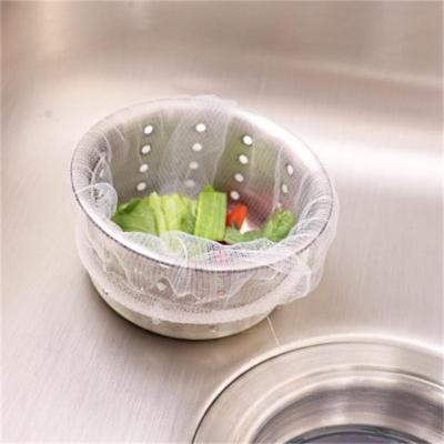 China 100pcs Polyester Kitchen Sink Disposable Floor Drain Filter Disposable Strainer Net for sale