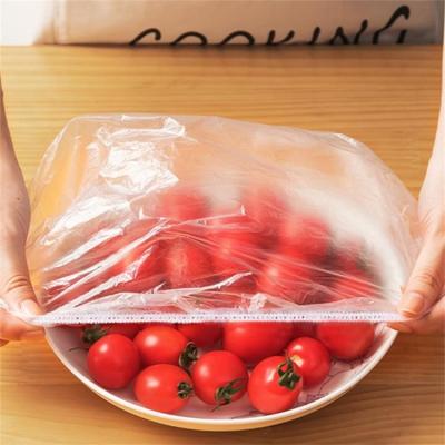 China Household Food Grade Plastic Wrap Retaining Moisture Proof Disposable Collapsible Elastic Bag for sale