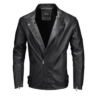 China New big lapel 2021winter/autumn motorcycle men's QUICK DRY winter Korean men's leather jacket edition jackets for sale