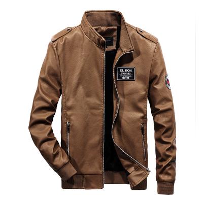 China QUICK DRY Men's Stand Collar Motorcycle Leather Jacket Autumn and Winter Plus Plush Jacket Youth Pu Warm Casual Men's Jackets for sale