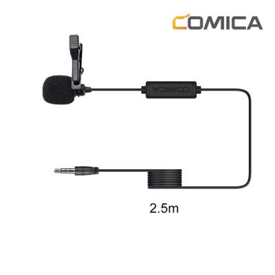 China Lavalier Microphone COMICA CVM-V01SP (2.5m) Detachable Omnidirectional Condenser Lavalier Microphone for TRRS Smartphone for sale