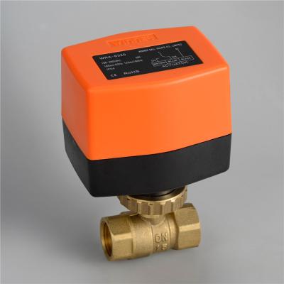 China Three Position Control Automatic Electric Forged Brass Ball Valves for water for sale