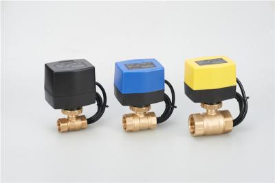 China Chrome-Plated Brass DN25 Motorized Ball Valve For HVAC Hot Water System for sale