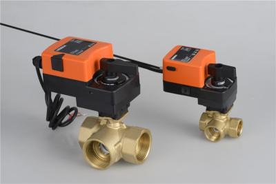 China Three Way Control Ball Valve , Electrically Operated Ball Valve For Water / HAVC for sale