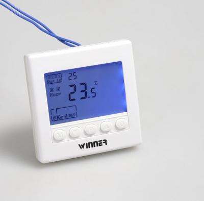 China Wall Mount Type 12V LCD Digital Thermostat Temperature Controller for sale