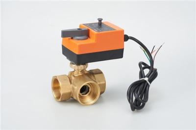 China 24VAC/DC Electric Water Valve , Solar Water Heater Mixing Electric Operated Ball Valve for sale