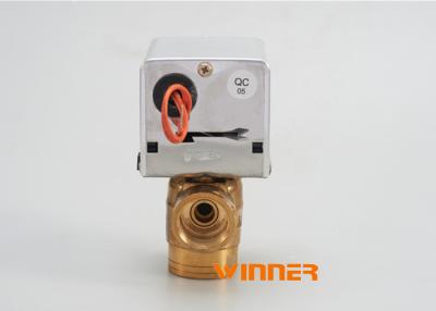 China 220VAC 3-Way DN25 Spring Return Electric Zone Valve for Water Flow Control for sale