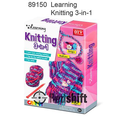 China Study Knitting 3 in 1 Knitting Kit Craft East Kids Craft Toys Child Educational Toy 89150 for sale