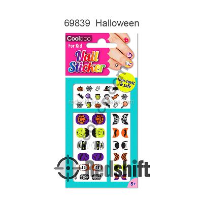 China Temporary Color Halloween 3D Nail Sticker For Kid Gel Nail Sticker Nail Decal for sale